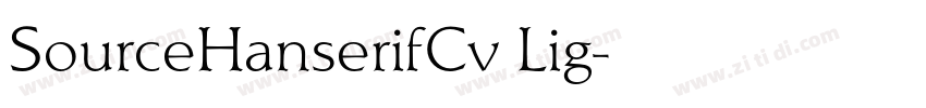 SourceHanserifCv Lig字体转换